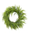 Glitzhome 28" Greenery Polyethylene Christmas Dripping Wreath In Multi