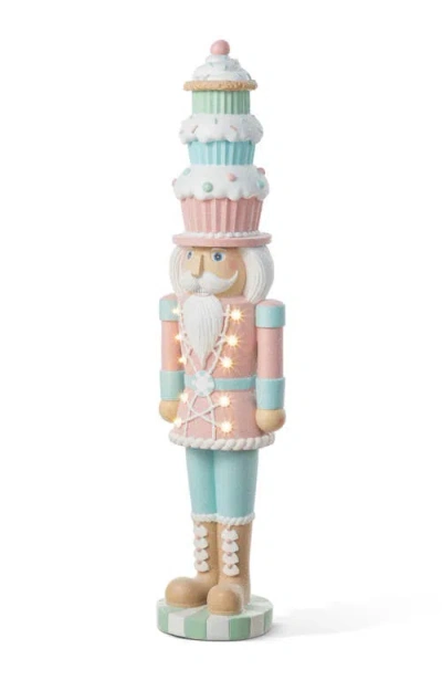 Glitzhome 28in Lighted Macaron Christmas Nutcracker Porch Decor In Multi