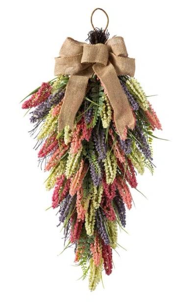 Glitzhome 28"h Mixed Colors Heather Artificial Teardrop In Multi