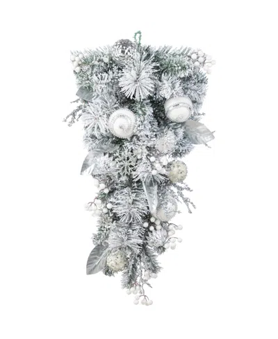 Glitzhome 30" Christmas Ornament And Berry Teardrop In Multi