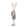 Glitzhome Easter Fabric Boy Bunny With Telescoping Legs In Multi