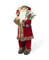 Glitzhome 35 H Oversized Christmas Traditional Santa Figurine In Multi