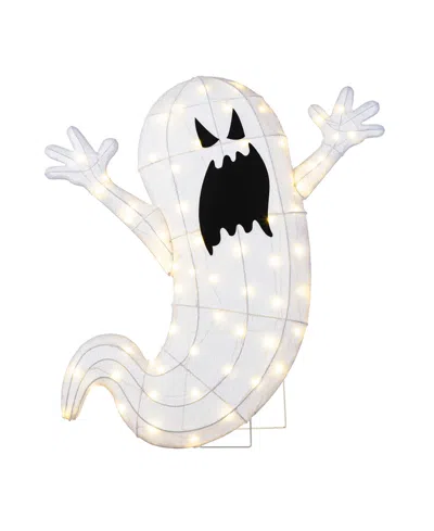 Glitzhome 35.5" Lighted Halloween Ghosts Outdoor Decor With Warm White Led Lights In Multi