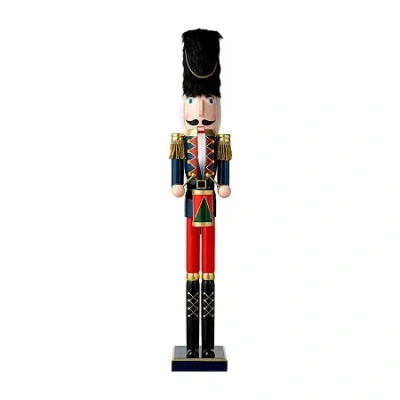 Glitzhome 3ft Wooden Christmas Nutcracker In Red