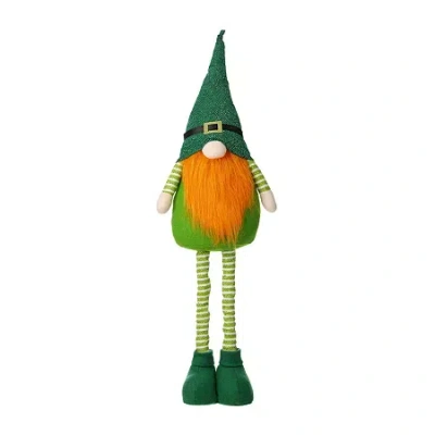 Glitzhome 40" St. Patrick's Standing Decor Gnomes In Green