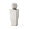 Glitzhome 40.25" Faux Terrazzo Resin Outdoor Fountain In Sand