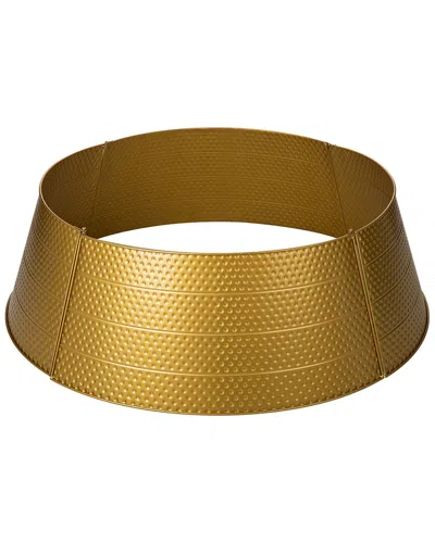 Glitzhome 40in Hammered Metal Tree Collar In Gold