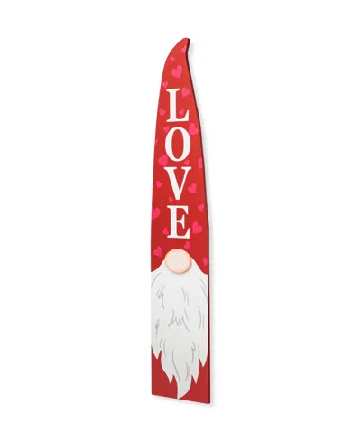 Glitzhome 42" H Valentine's Wooden Gnome Porch Decor In Multi