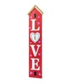 Glitzhome 42" H Valentine's Wooden "love" House-shaped Porch Decor In Multi