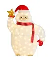 Glitzhome 42" Lighted Fabric Christmas 3d Yeti Outdoor Decor In Multi