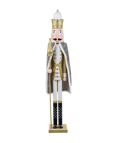 Glitzhome 42" Wooden Christmas King Nutcracker In Multi