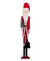 Glitzhome 42" Wooden Christmas Santa Nutcracker In Multi