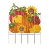 Glitzhome 42"h Fall Metal Pumpkin Patch Combo Thanksgiving Yard Art In Multi