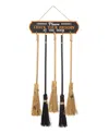 Glitzhome 42"h Halloween Wooden Brooms Parking Porch Decor In Multi