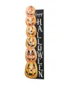 Glitzhome 42"h Lighted Halloween Wooden Stacked Pumpkins Porch Sign With Timer In Multi
