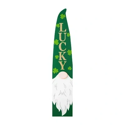 Glitzhome 42"h St.patrick's Gonme Porch Decor Holiday Yard Art In Green