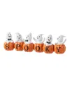 Glitzhome 4.5" Halloween Polyresin Spooky Ghost Pumpkin Table Decor