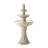 Glitzhome 45.25'h Terrazzo Resin 3-tier Outdoor Fountain In Sand