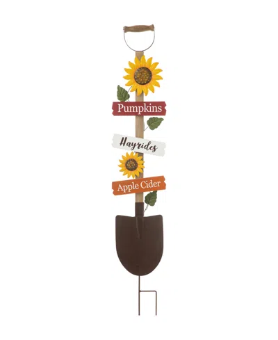 Glitzhome 47.75" H Fall Wood Metal Shovel Yard Stake In Multi