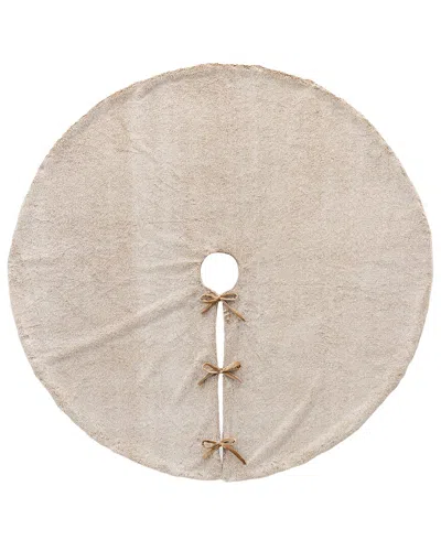 Glitzhome 48in Soft Tree Skirt In Neutral
