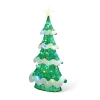 Glitzhome 56.25" Lighted Mesh Tree Christmas Yard Art In Green