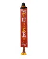 GLITZHOME 58.5"H THANKSGIVING WOODEN "HAPPY TURKEY DAY" PORCH SIGN WITH FABRIC DANGLING LEGS