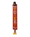 Glitzhome 58.5"h Thanksgiving Wooden "happy Turkey Day" Porch Sign With Fabric Dangling Legs In Multi