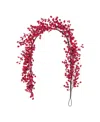 Glitzhome 6 Ft Plastic Christmas Berries Garland In Multi