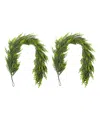 Glitzhome 6 Ft Polyethylene Christmas Dripping Garlands, Set Of 2 In Multi