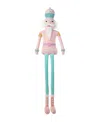 Glitzhome 60" Christmas Oversized Fabric Nutcracker With Dangle Legs In Multi