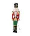 Glitzhome 60" Wooden Christmas Traditional Nutcracker Porch Decor In Multi