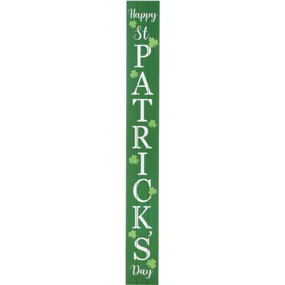 Glitzhome 60"l Wooden St. Patrick's Porch Sign In Green
