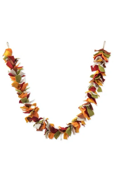 Glitzhome 6ft Fall Multi Color Felt Garland In Orange