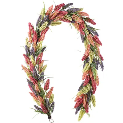 Glitzhome 6ft Mixed Colors Heather Artificial Garland In Multi