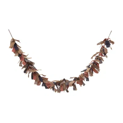 Glitzhome 72"l Americana Fabric Indoor Garland In Multi