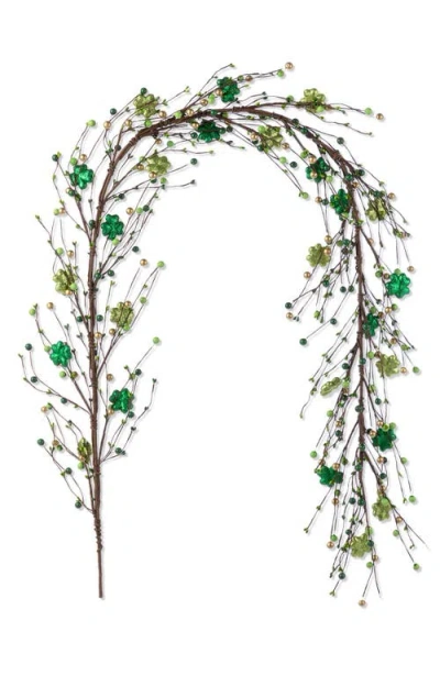 Glitzhome 72"l St. Patrick's Shamrock Garland In Green