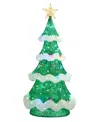 Glitzhome 74.5" Lighted Mesh 3d Christmas Tree In Multi