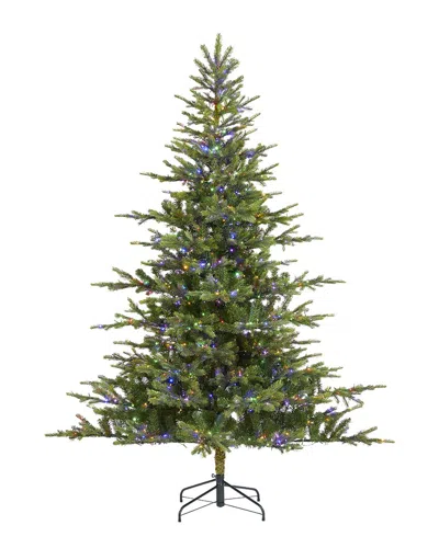 Glitzhome 7.5ft Deluxe Pre-lit Green Full Fir Christmas Tree