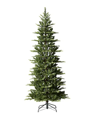 Glitzhome 7.5ft Deluxe Pre-lit Green Slim Fir Christmas Tree