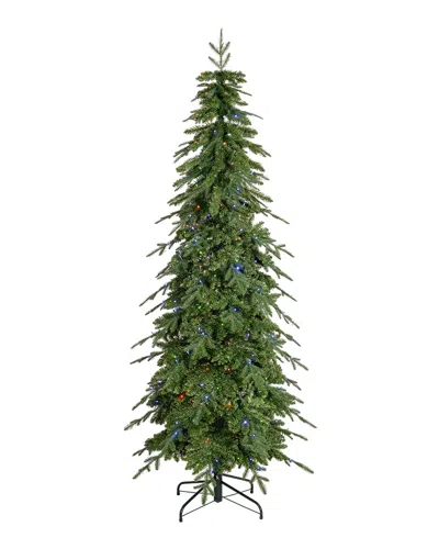 Glitzhome 7.5ft Pre-lit Slim Fir Christmas Tree In Green