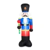 Glitzhome 8' Lighted Self Inflating Christmas Outdoor Inflatable Nutcracker In Blue