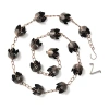 Glitzhome 8.5ft Copper Lotus Shaped Rain Chain Garland In Brown