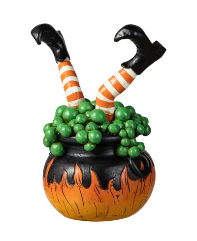 Glitzhome 8.75''h Halloween Polyresin Witches With Cauldron Table Decor In Multi