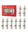 Glitzhome 8pk 1.50''d X 10.00''h Christmas Holy Leaves Party Cracker With Gift Contents In Multi