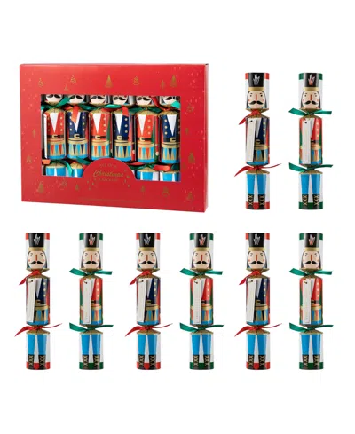 Glitzhome 8pk 1.50''d X 10.00''h Christmas Nutcracker Party Cracker With Gift Contents In Multi