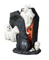 Glitzhome 9.75''h Halloween Polyresin Ghost Gravestone Table Decor In Multi
