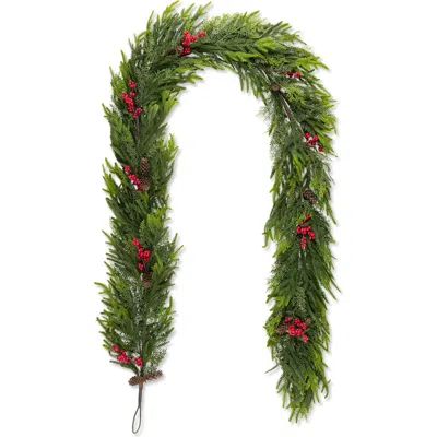Glitzhome 9ft Artificial Christmas Pe Dripping Garland In Red
