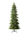 Glitzhome 9ft Pre Lit Green Slim Fir Artificial Christmas Tree With 500 Strawberry Lights,9 Functional Warm Wh In Multi