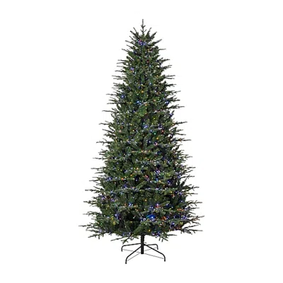 Glitzhome 9ft Pre-lit Full Fir Memory 9 Foot Pre-lit Multi-function Lights Fir Christmas Tree In Green