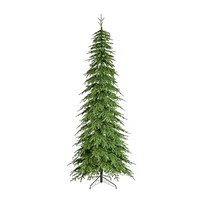Glitzhome 9ft Pre-lit Pencil Artificial 9 Foot Pre-lit Multi-function Lights Spruce Christmas Tree In Green